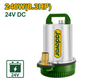 JADEVER 24V DC Submersible Water Pump 0.3HP – Clean Water Pump 67L/min (JDWPQDC24)