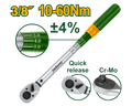 JADEVER Preset Torque Wrench 3/8" – Quick Release Torque Wrench 10-60Nm (JDWQ6D11)