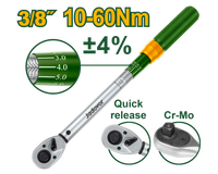 JADEVER Preset Torque Wrench 3/8" – Quick Release Torque Wrench 10-60Nm (JDWQ6D11)