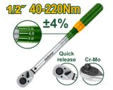 JADEVER Preset Torque Wrench 1/2" – Quick Release Torque Wrench 40-220Nm (JDWQ7D21)
