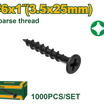 JADEVER Drywall Screws #6×1" (3.5×25mm) – Coarse Thread, Black Phosphated Finish (JDXS1512Z)