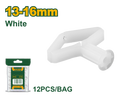JADEVER Plastic Toggle Anchor – 13–16mm, PE Material, White, Pack of 12 (JDXTI921)