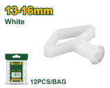 JADEVER Plastic Toggle Anchor – 13–16mm, PE Material, White, Pack of 12 (JDXTI921)
