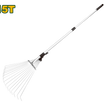 JADEVER Adjustable Telescopic Metal Leaf Rake – 15T, 800–1680mm Length, 190–550mm Width, Galvanized Steel (JDXW9A152)