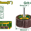 JADEVER Flap Wheel with Shaft 50×25×6mm Grit 40 – Abrasive Mounted Flap Wheel for Metal &amp; Wood (JDYW5001)
