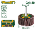 JADEVER Flap Wheel with Shaft 50 x 25 x 6mm – Grit 80# (JDYW5003)