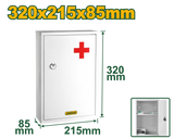 JADEVER Wall-Mounted Medical Cabinet – 32×21.5×8.5cm, 2 Compartments, Lockable with Keys (JDYYX4501)