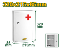 JADEVER Wall-Mounted Medical Cabinet – 32×21.5×8.5cm, 2 Compartments, Lockable with Keys (JDYYX4501)