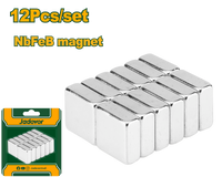 JADEVER 12pcs Neodymium Magnets Set – 10x10x104mm, Nickel Plated (JDZE1K12)