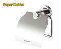 JADEVER Paper Holder with Lid – Zinc Alloy Base & Stainless Steel Cover, Includes Mounting Screws (JDZG1504)