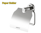 JADEVER Paper Holder with Lid – Zinc Alloy Base & Stainless Steel Cover, Includes Mounting Screws (JDZG1504)