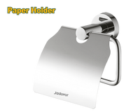JADEVER Paper Holder with Lid – Zinc Alloy Base & Stainless Steel Cover, Includes Mounting Screws (JDZG1504)