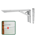 JADEVER Heavy-Duty Folding Bracket – 10" & 12" – White Steel Shelf Support (JDZJ631)