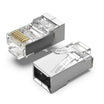 UGREEN رؤوس RJ45 محمية Cat6 – كيس 10 قطع للتوصيل الشبكي
