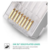 UGREEN Cat6 Shielded RJ45 Crystal Heads – 10-Pack for LAN Cables