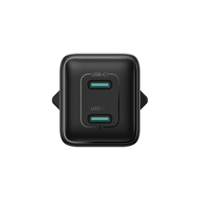 شاحن جوي روم 45 واط GaN ثنائي USB-C - سريع وآمن للغاية
