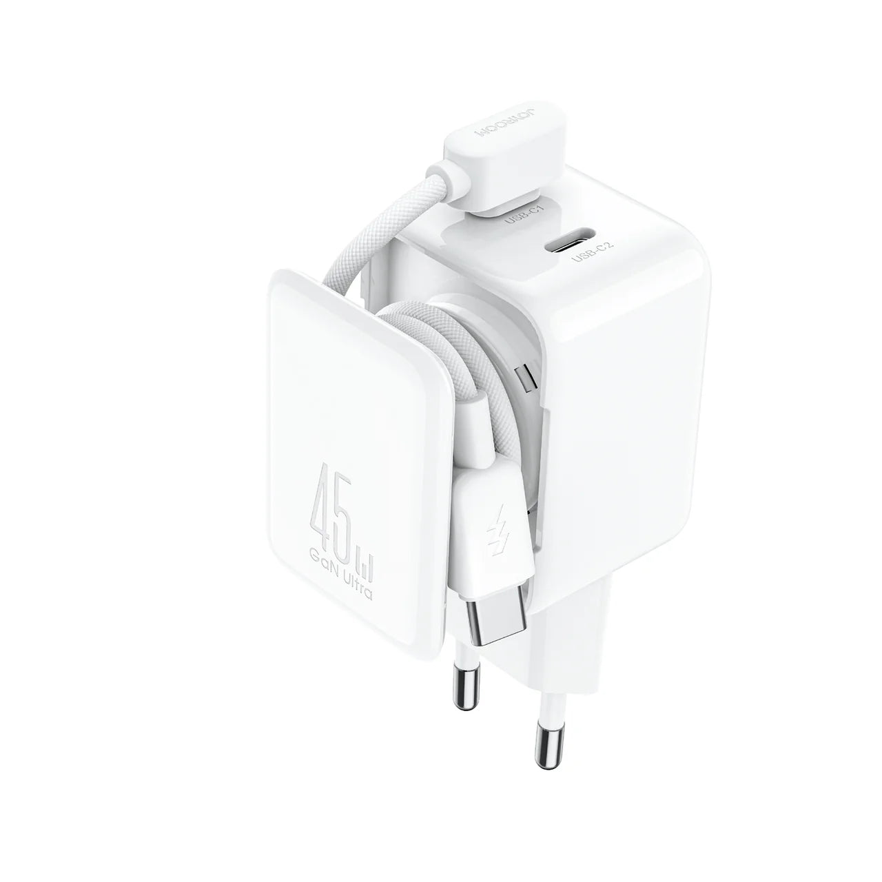 شاحن JOYROOM GaN 45W مزدوج USB-C مع إدارة كابل ذكية