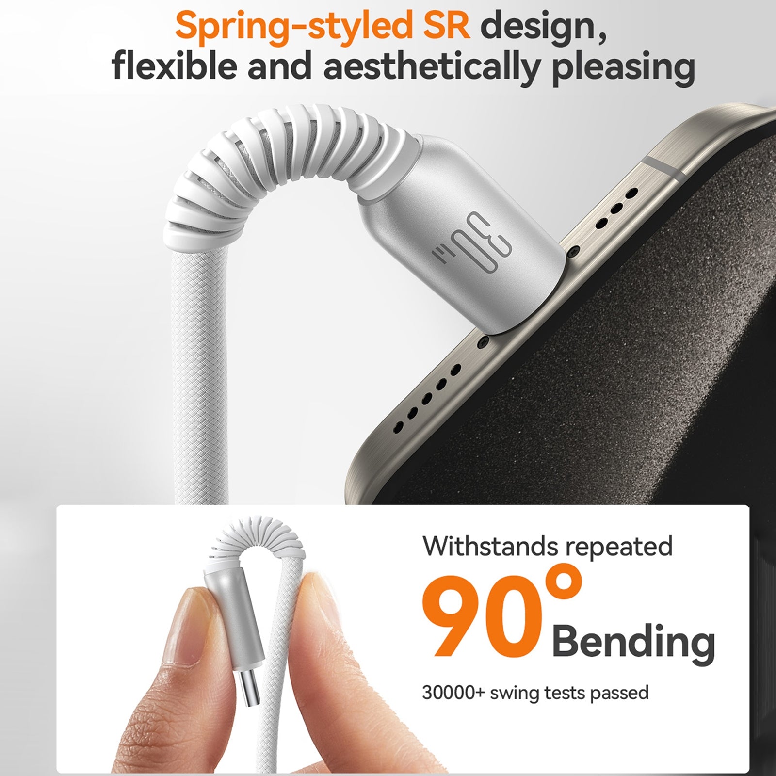 JOYROOM 30W Fast Charging Cable Type C to Lightning 1.2m - White