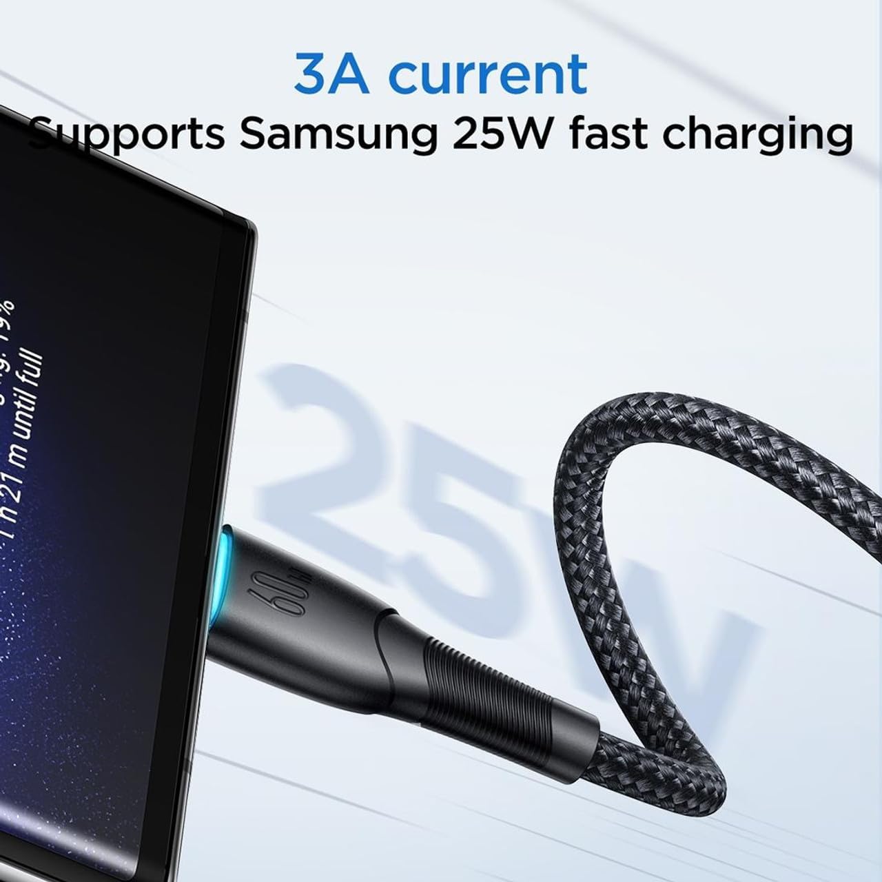 JOYROOM Starry 60W Type C to Type C Fast Charging Cable 1m - Black JOYROOM Starry 60W Type C to Type C Fast Charging Cable 1m - Black