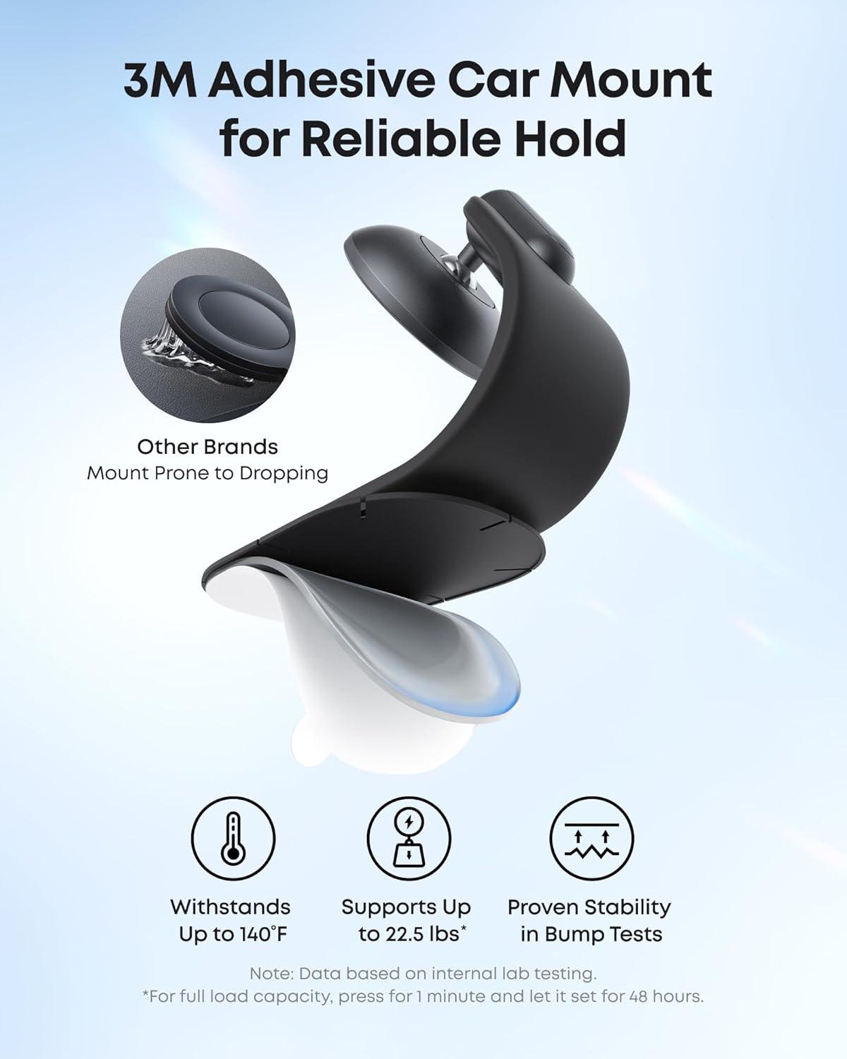 Anker Nano Detachable Car Mount – 360° Magnetic Phone Holder