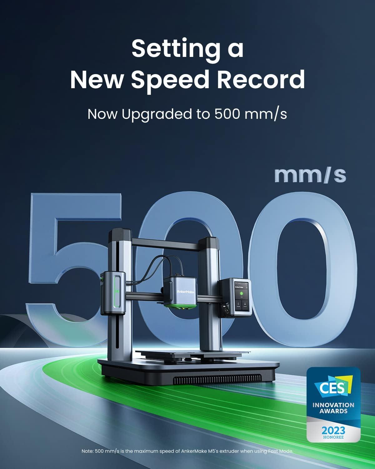 AnkerMake M5 FDM 3D Printer – PowerBoost 3.0 | 0.1mm Precision