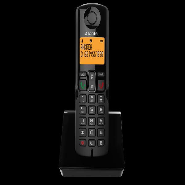 Alcatel S280 Digital Cordless Telephone with Call Block & Hands-Free, Black