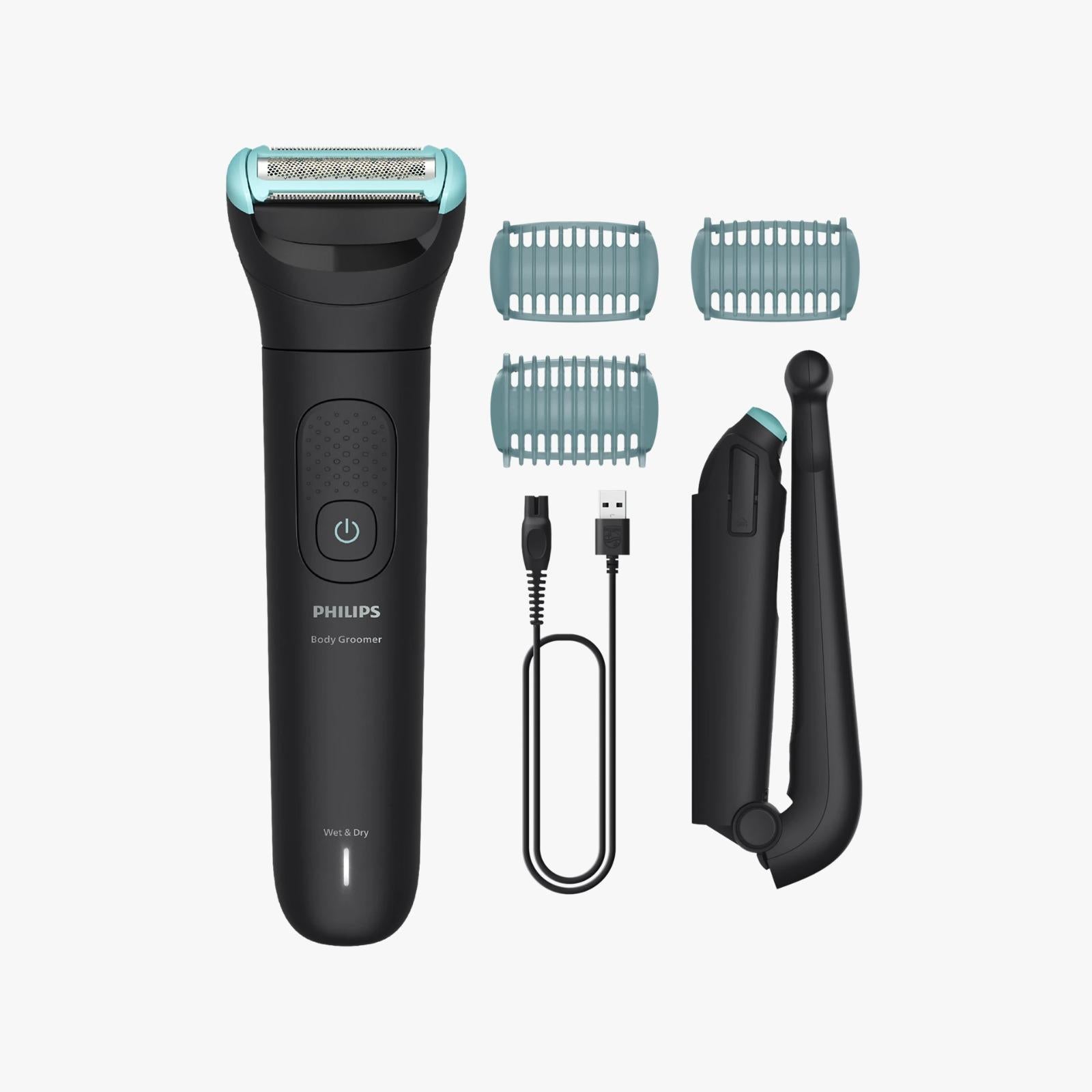 Philips Series 5000 Body Groomer – Triple Protection, Back Attachment, 100% Waterproof & 100-Min Battery