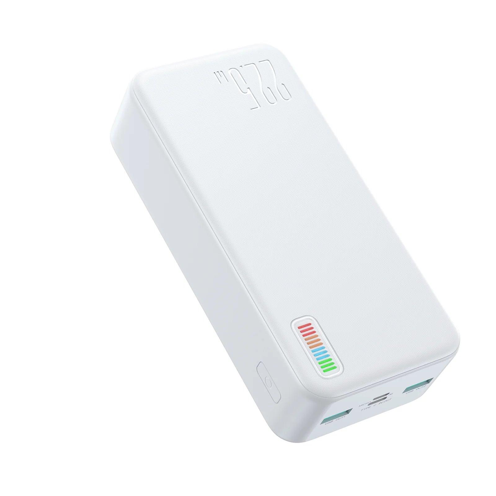 "JR-QP195 Power Bank 20000mAh with 22.5W Fast Charging - White