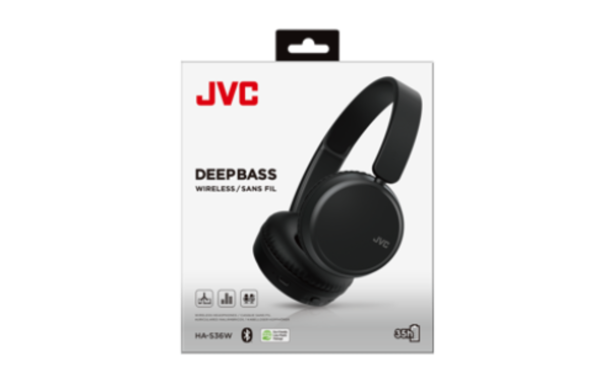 JVC Foldable Bluetooth on-ear Headphones - Black JVC Foldable Bluetooth on-ear Headphones - Black