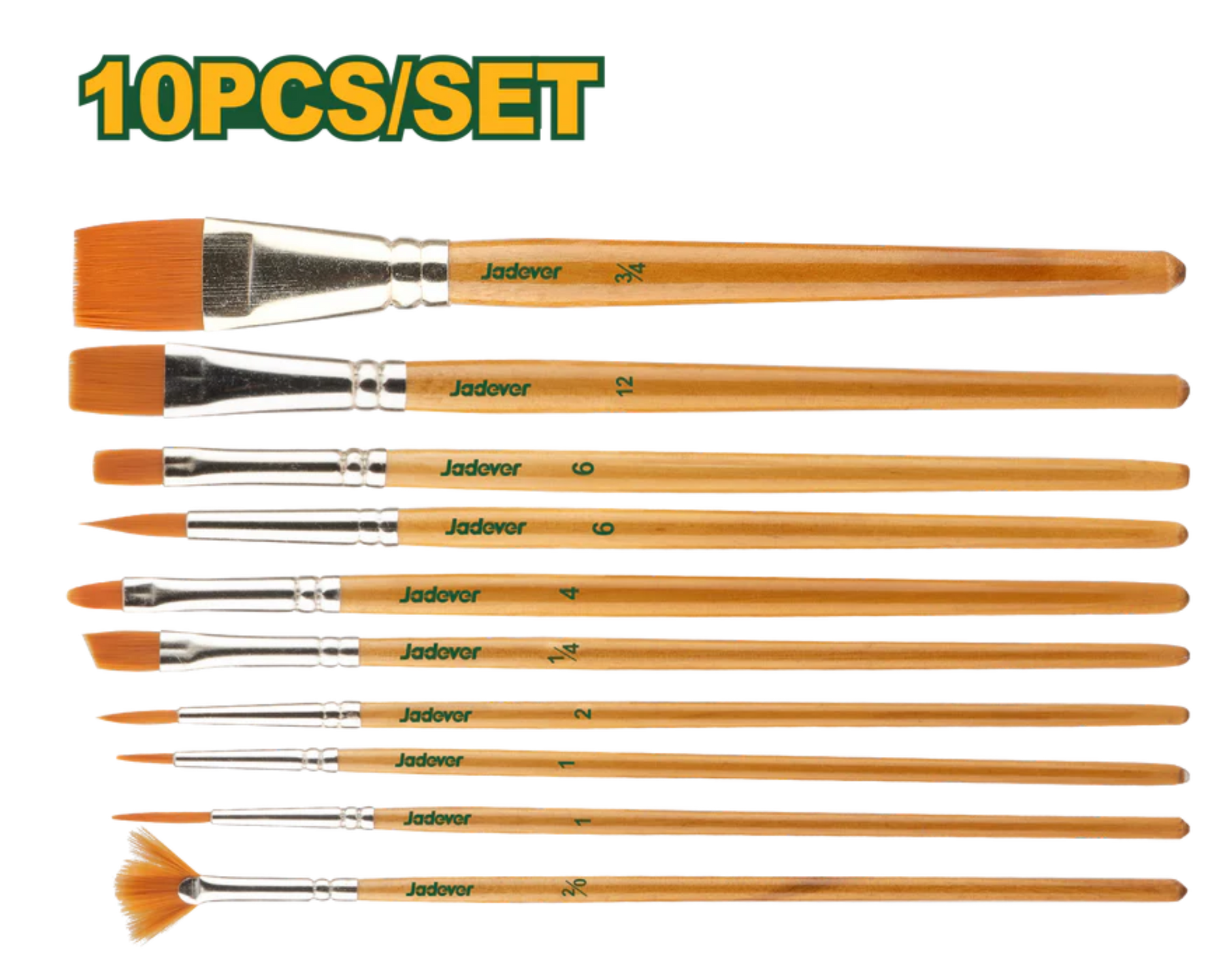 Jadever 10-Piece Paint Brush Set High Precision & Comfort Jadever 10-Piece Paint Brush Set High Precision & Comfort