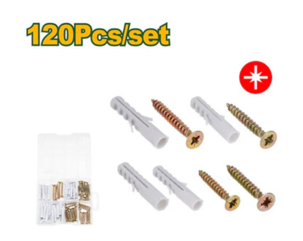 Jadever 120 Piece Screw and Wedge Set Versatile & Durable