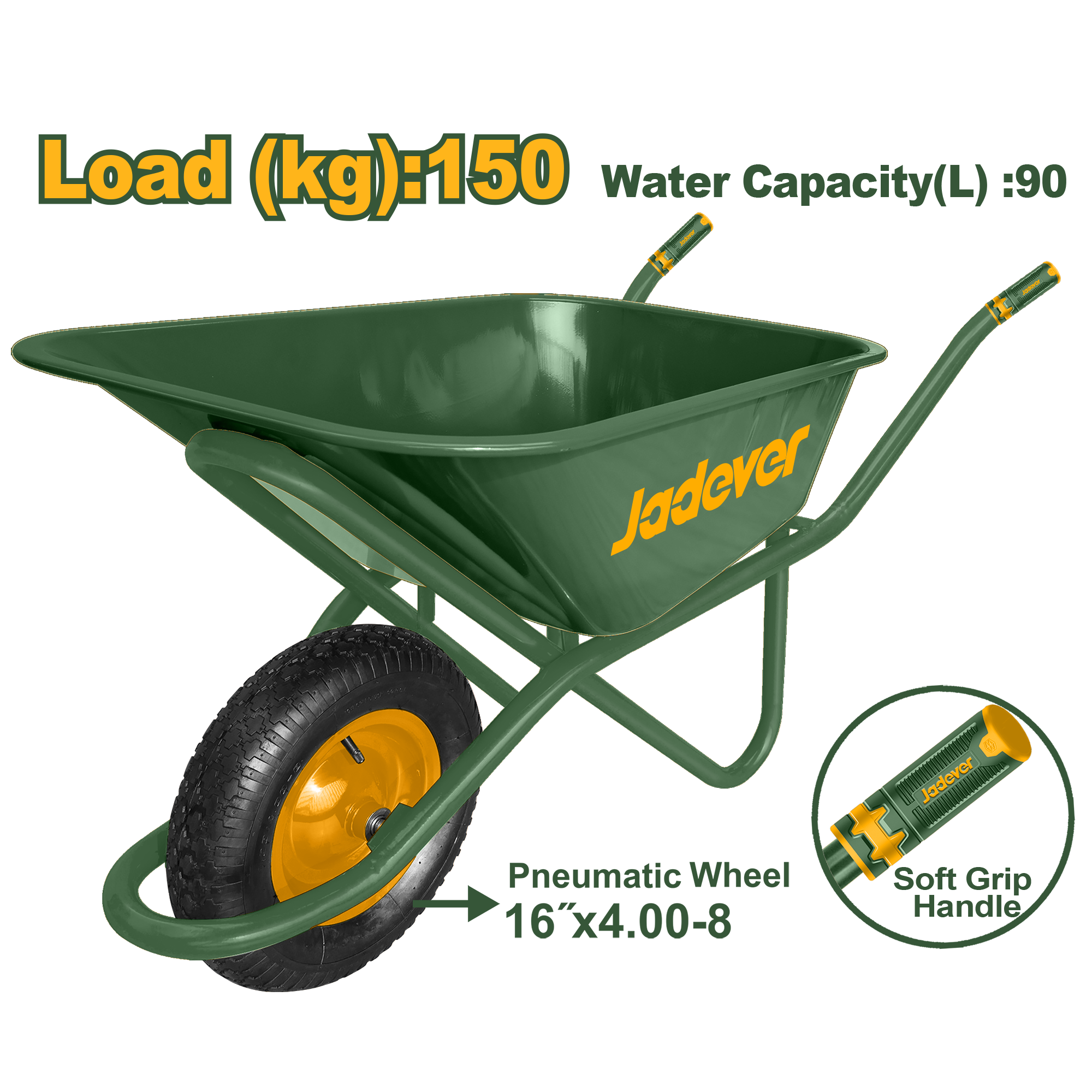 Jadever 150kg Concrete Cart Durable & Efficient