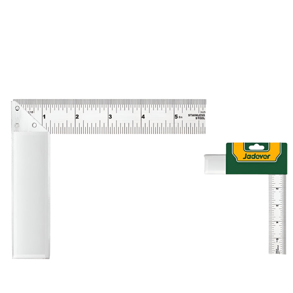 Jadever 15cm Aluminum Marking Square Precision & Durability - Silver Jadever 15cm Aluminum Marking Square Precision & Durability - Silver