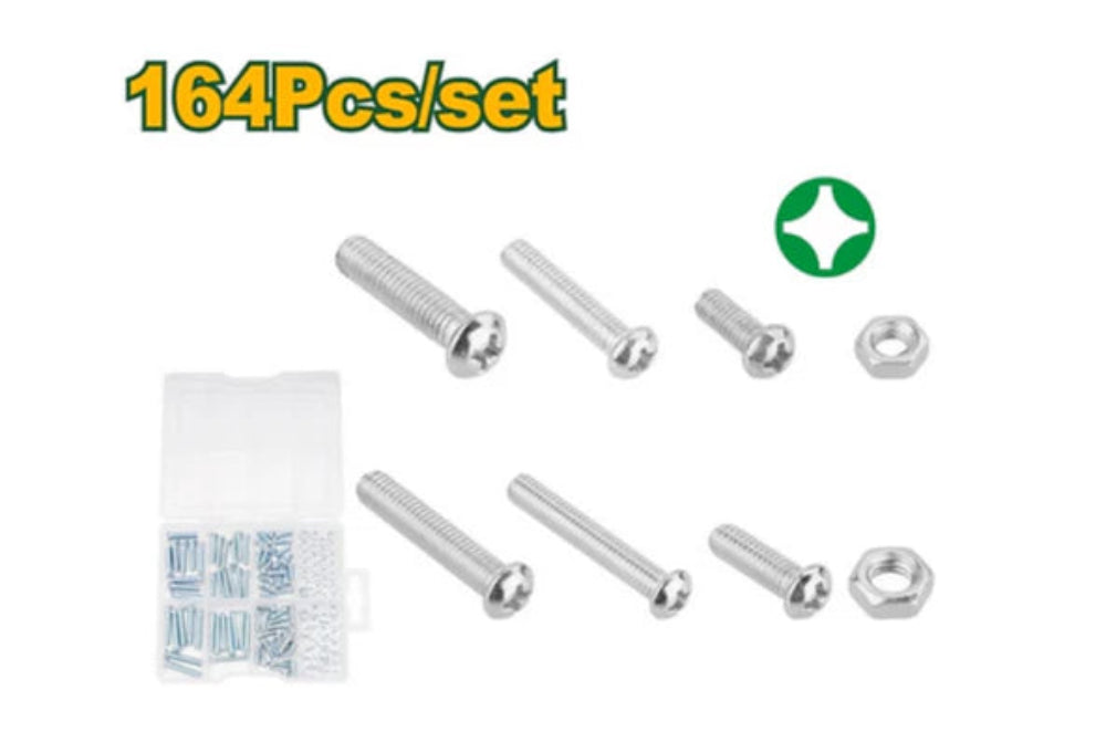 Jadever 164 piece Fine Thread Screw Set Versatile & Durable - Silver Jadever 164 piece Fine Thread Screw Set Versatile & Durable - Silver