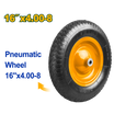 Jadever 16" Pneumatic Wheel Durable & Stable