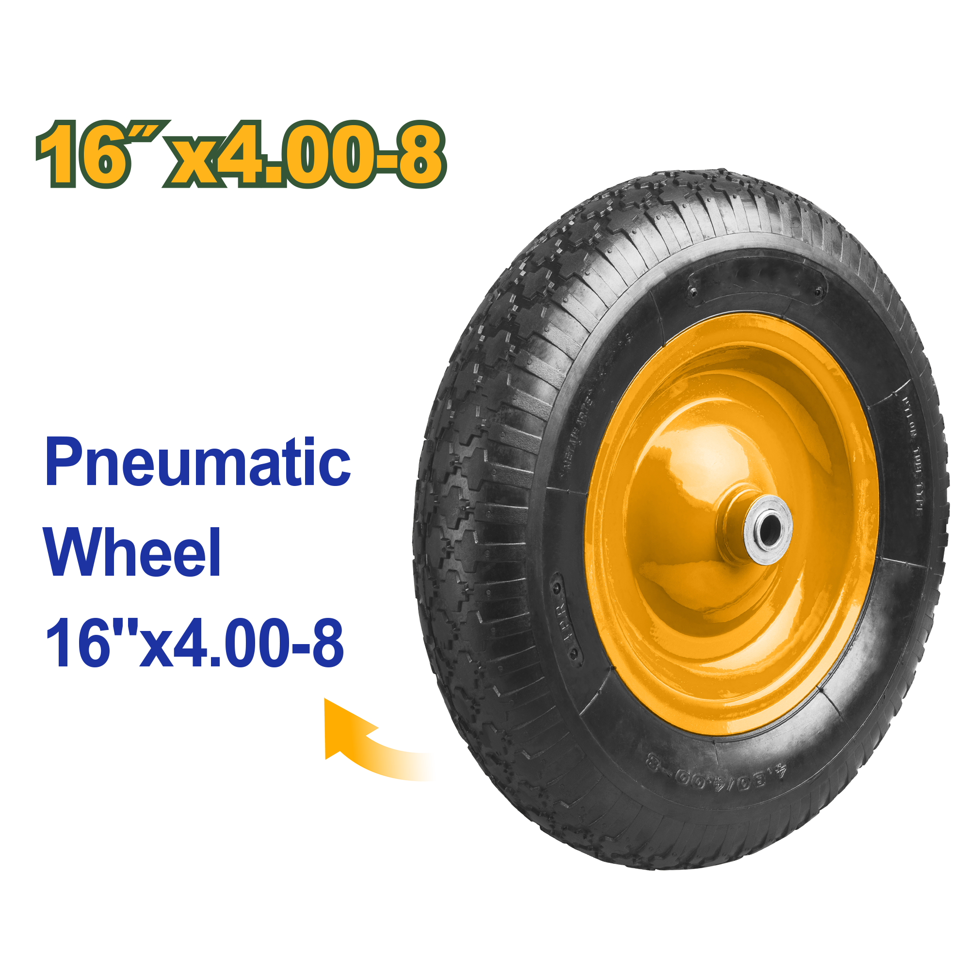 Jadever 16" Pneumatic Wheel Durable & Stable