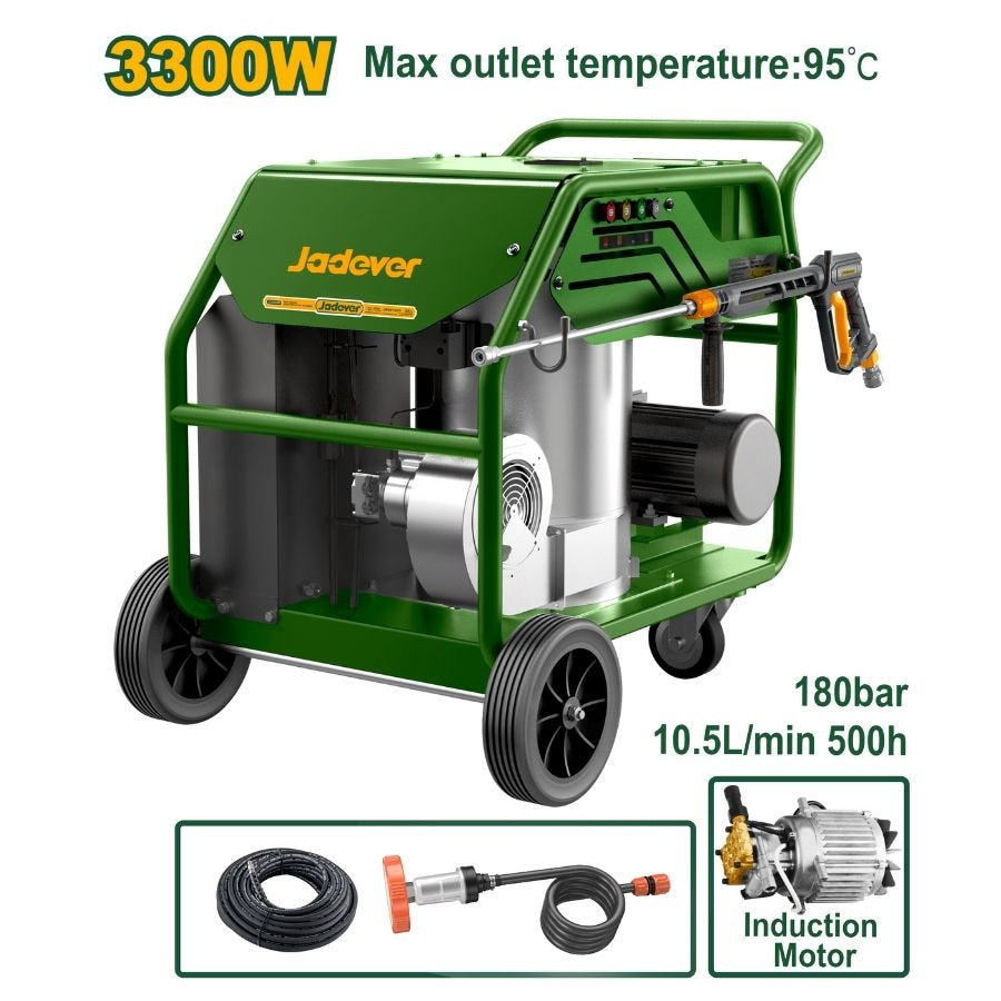 Jadever 180 Bar Pressure Washer with Boiler Powerful & Efficient Jadever 180 Bar Pressure Washer with Boiler Powerful & Efficient