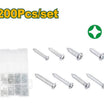 Jadever 200 Piece Assorted Screw Set Versatile & Durable - Silver