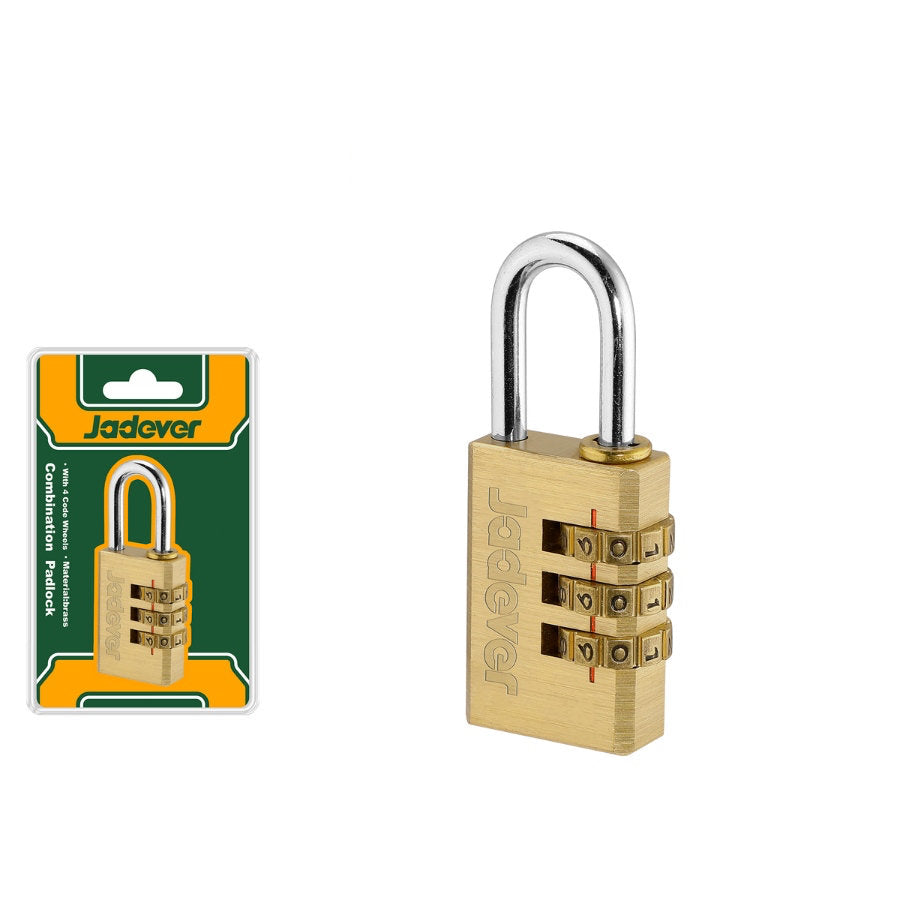 Jadever 20mm Brass Combo Lock Secure & Durable Jadever 20mm Brass Combo Lock Secure & Durable