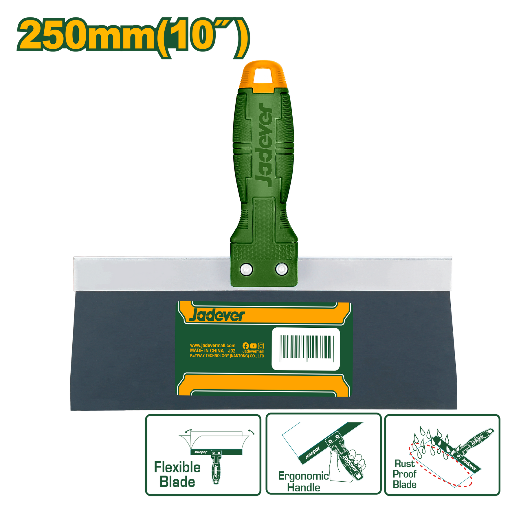 Jadever 25cm Putty Knife Stainless Steel & Durable Jadever 25cm Putty Knife Stainless Steel & Durable