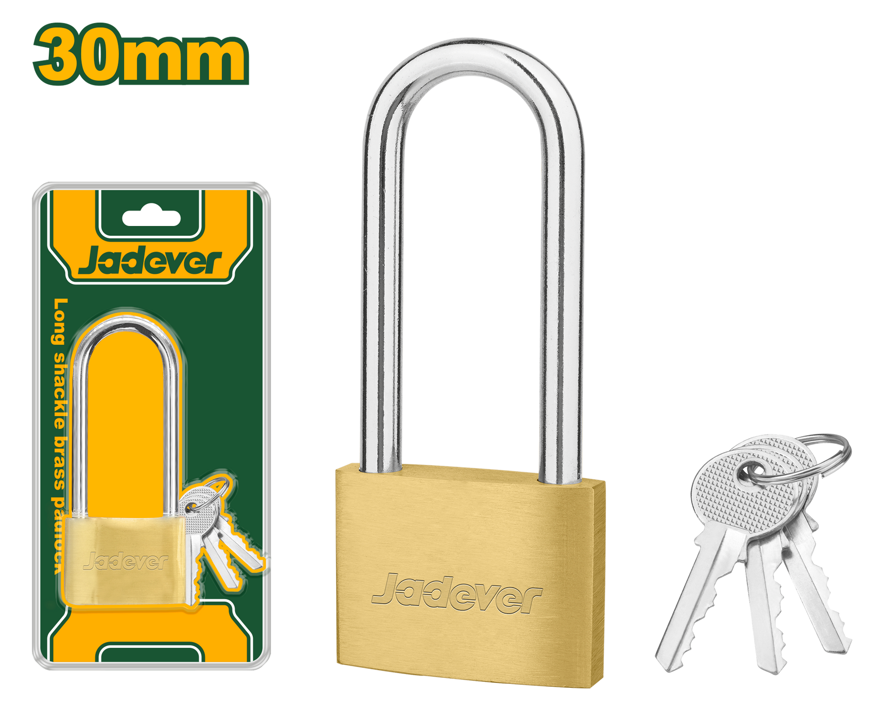 Jadever 30mm Long Shackle Lock Secure & Durable Jadever 30mm Long Shackle Lock Secure & Durable