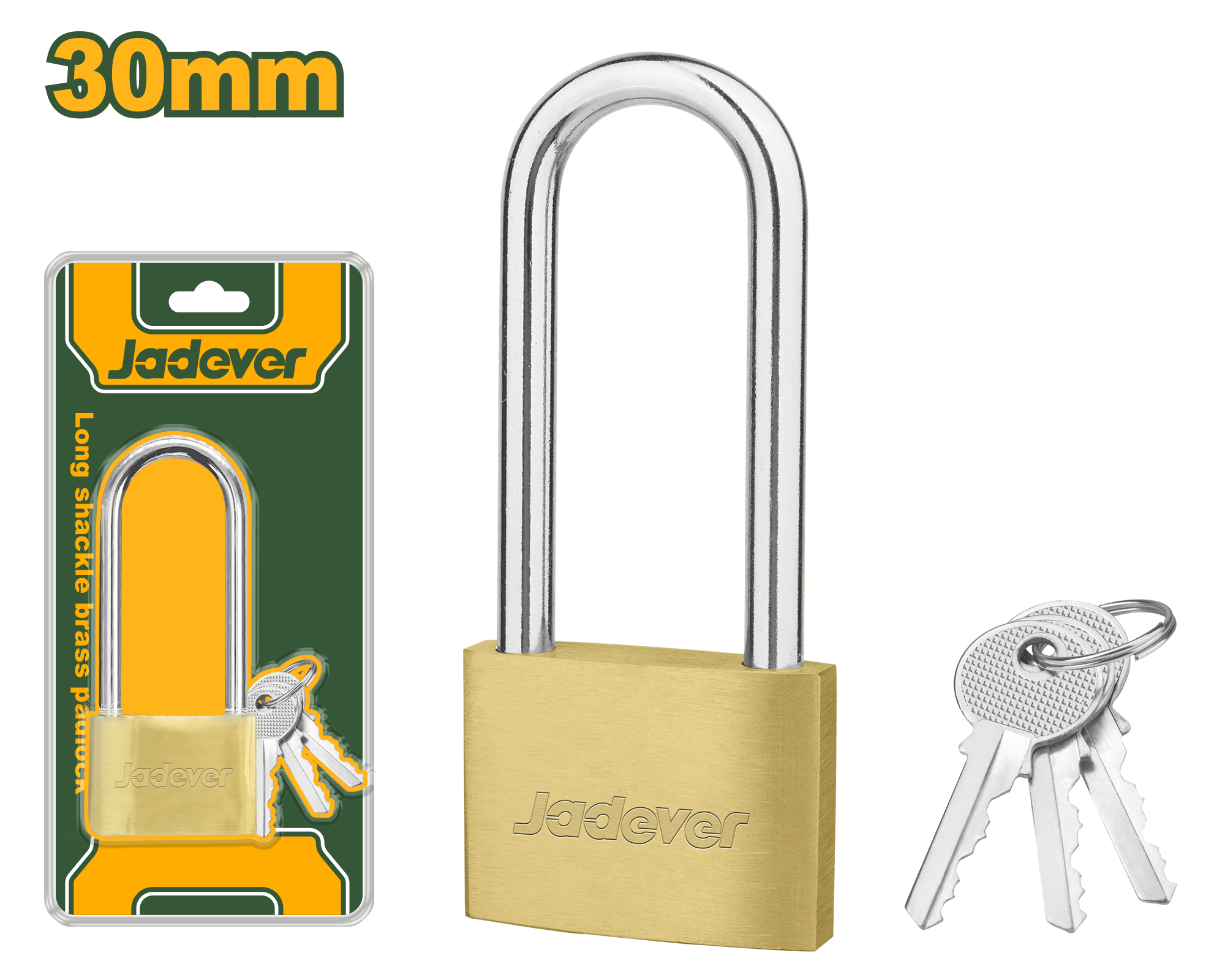 Jadever 30mm Long Shackle Lock Secure & Durable