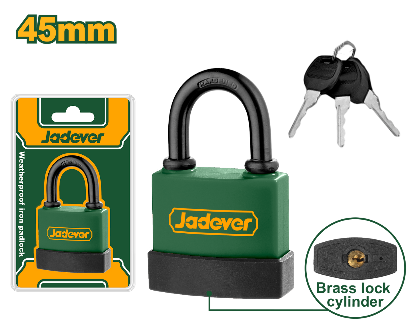 Jadever 45mm Weatherproof Lock Secure & Durable