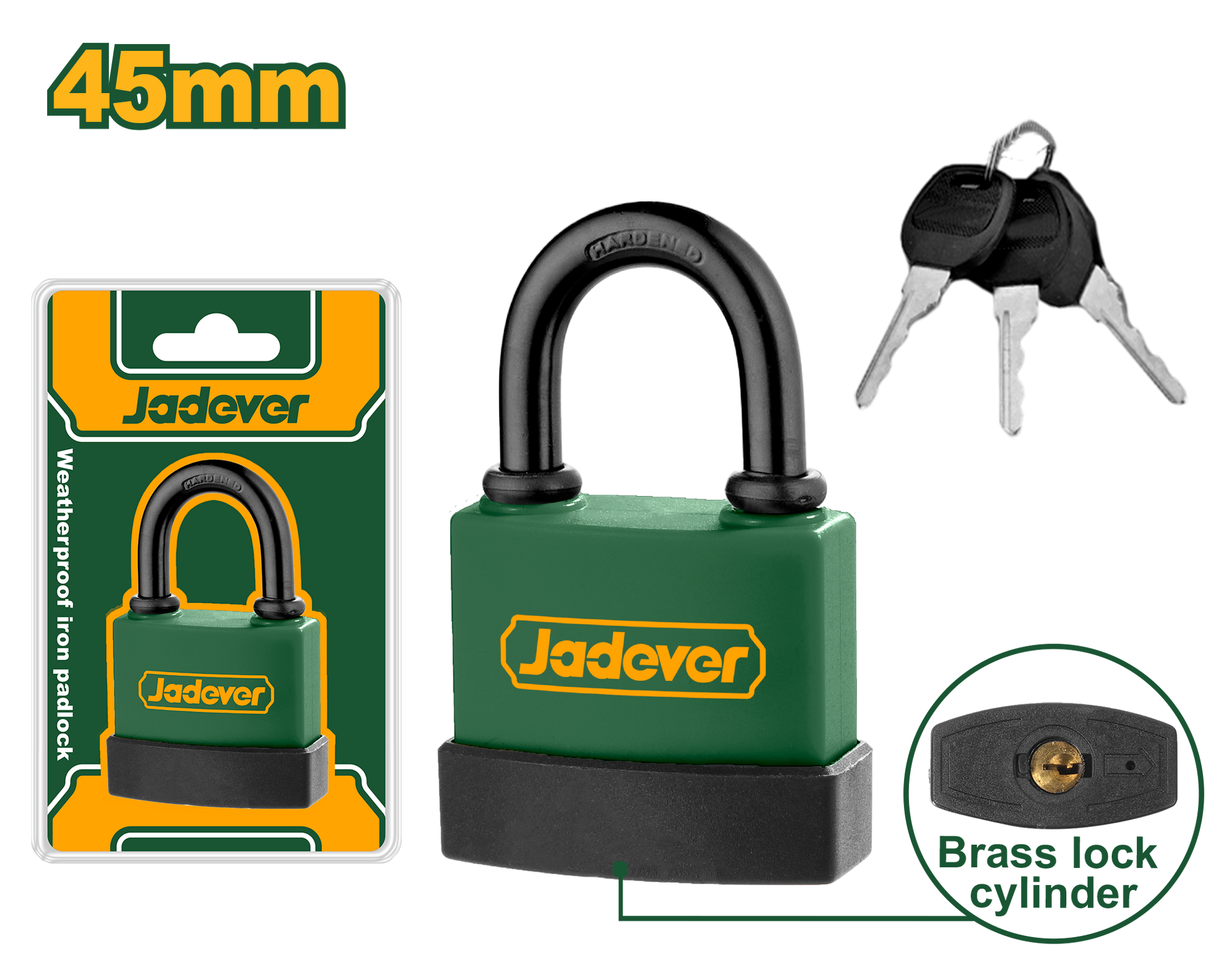 Jadever 45mm Weatherproof Lock Secure & Durable