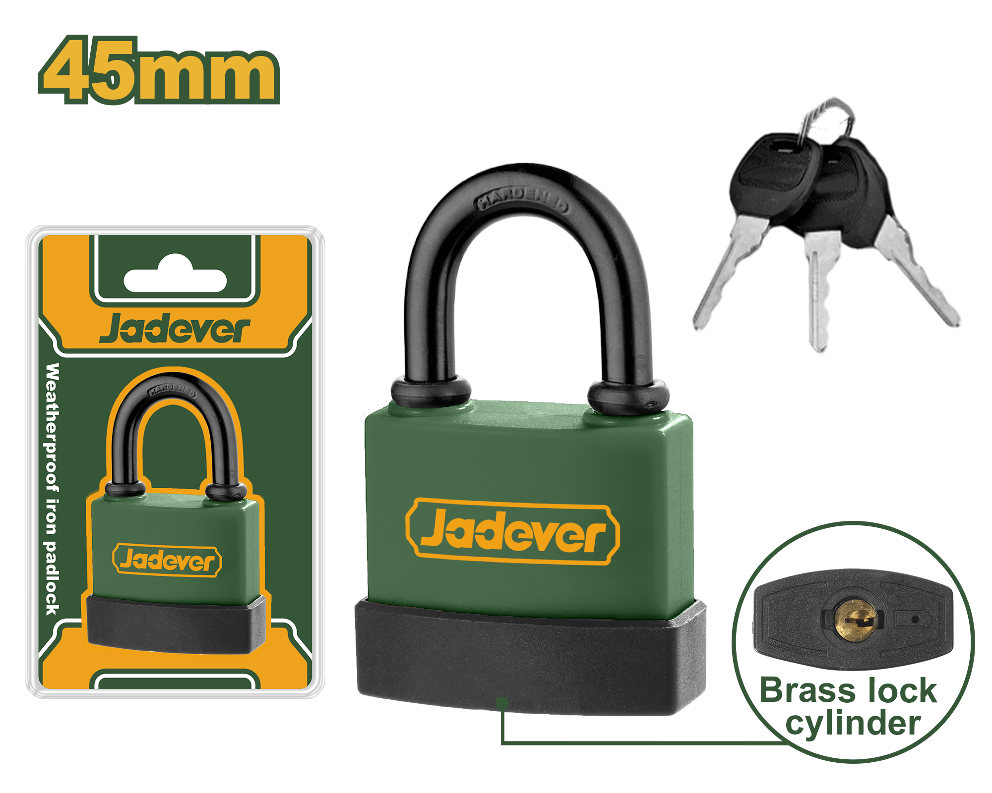 Jadever 45mm Weatherproof Lock Secure & Durable