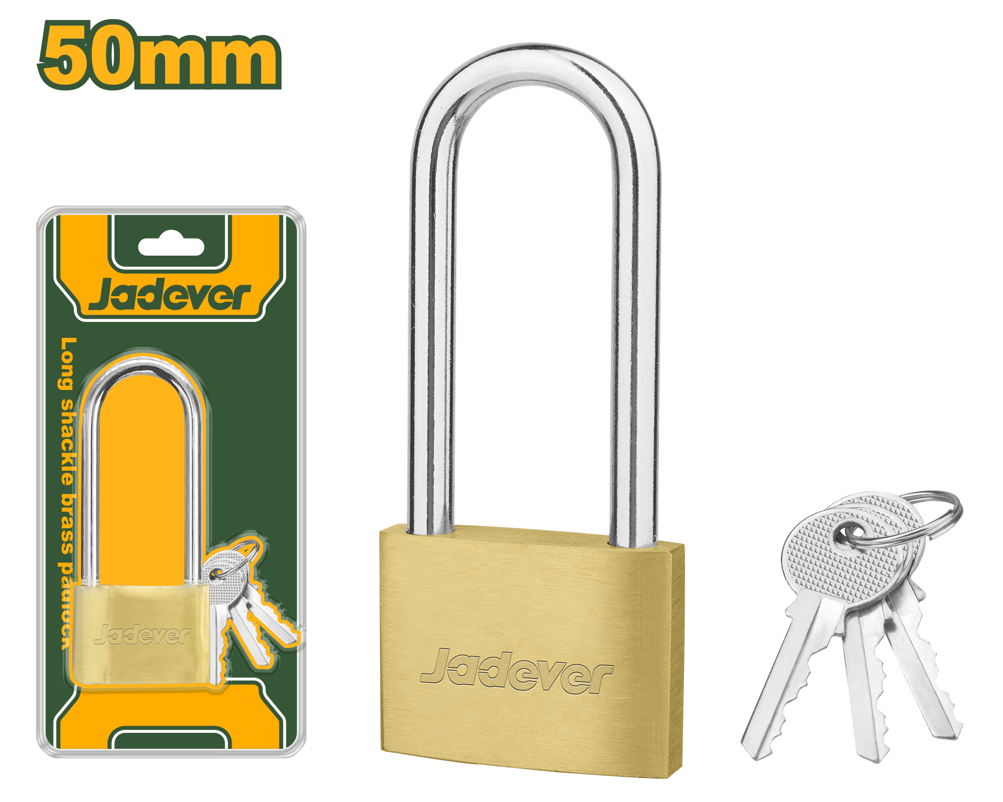 Jadever 50mm Long Shackle Lock Secure & Durable