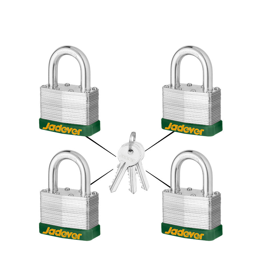 Jadever 50mm Master Lock Set 4pcs High