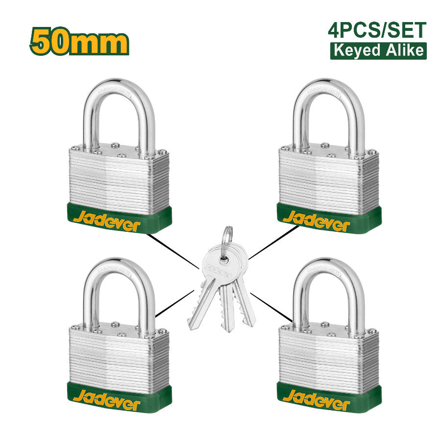 Jadever 50mm Master Lock Set 4pcs High Security