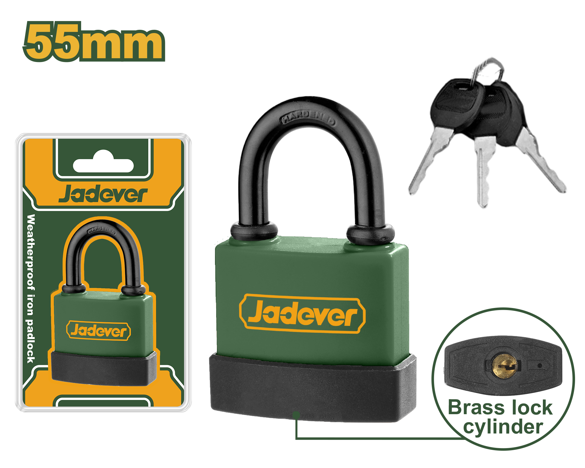 Jadever 55mm Weatherproof Lock Secure & Durable