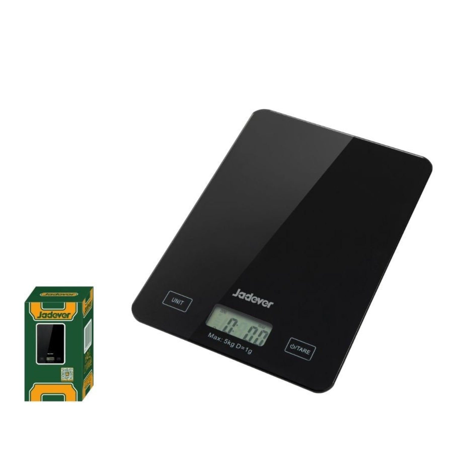 Jadever 5kg Glass Kitchen Scale Precision & Style - Black Jadever 5kg Glass Kitchen Scale Precision & Style - Black